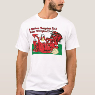 Welsh Dragon, 6 Nations Champions, Wales v England T-Shirt