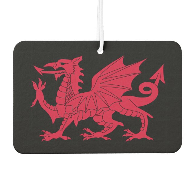 Welsh dragon car air freshener (Front)