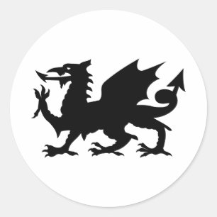 Welsh Dragon Classic Round Sticker