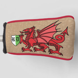 Welsh Dragon Custom Monogram Golf Head Cover