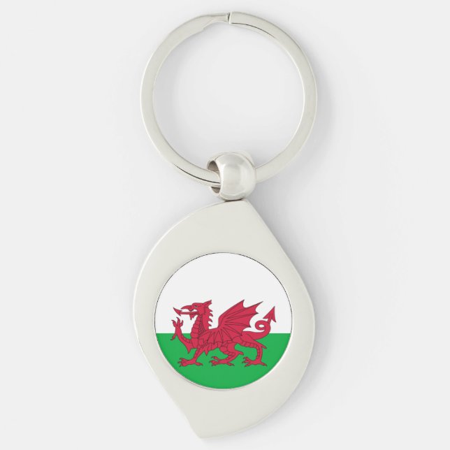 Welsh dragon flag Keychain (Front)