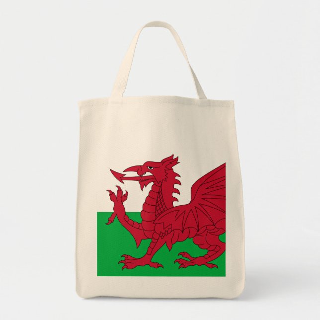 Welsh Dragon ~ Flag of Wales Tote Bag (Front)