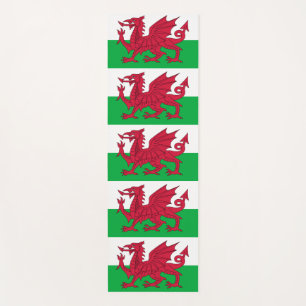 Welsh dragon flag yoga mat