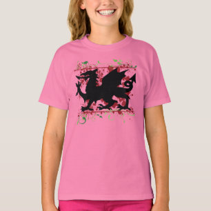 Welsh Dragon Girl's Fitted T-Shirt