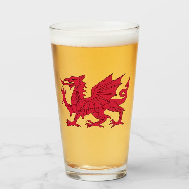 Welsh dragon glass (Front Filled)