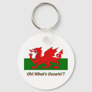 welsh dragon key ring