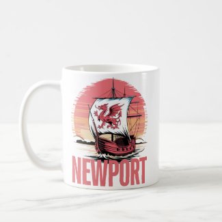 Welsh dragon newport medieval ship mug