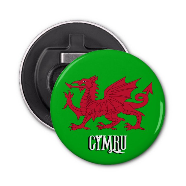 Welsh Dragon Openers, Patriotic Wales / Cymru Bottle Opener (Front)