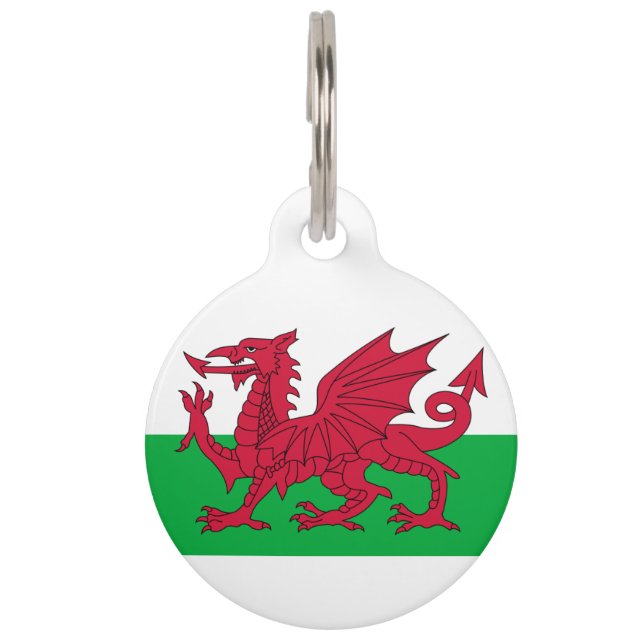 Welsh Dragon Pet Tag (Front)