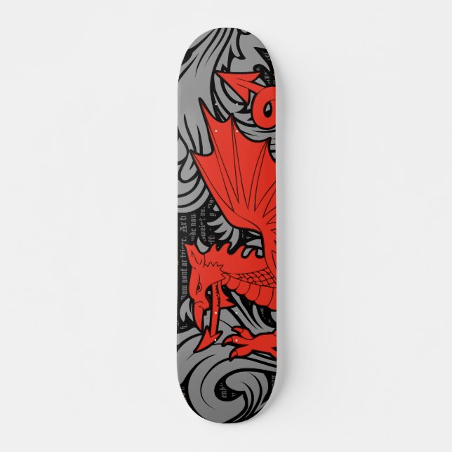Welsh Dragon Skateboard Deck (Front)
