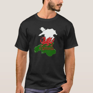 Welsh Dragon Tee Embossed Wales St. David