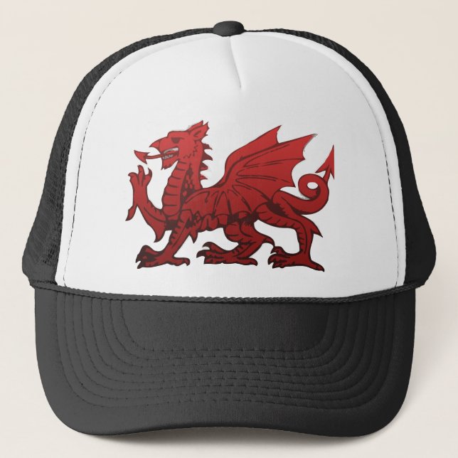 Welsh Dragon Trucker Hat (Front)