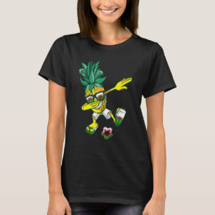 Welsh Dragon Wales Dabbing Pineapple Wales Flag Dd T-Shirt
