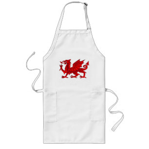 Welsh Dragon With a Bevel Effect Long Apron