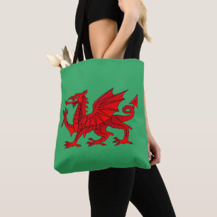 Welsh Dragon With a Bevel Effect Tote Bag