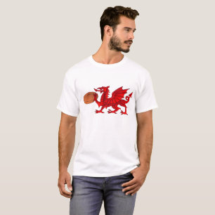 Welsh Dragon With a Rugby Ball Men's T-Shirt
