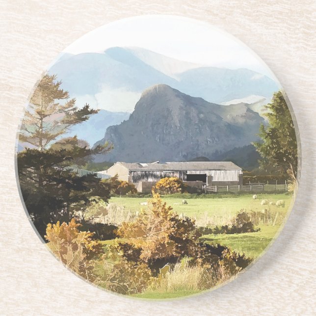 WELSH FARM AND MOUNTAIN LANDSCAPE COASTER (Front)