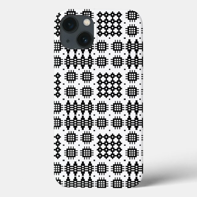 Welsh Faux Tapestry Black and White iPad Mini Case (Back)