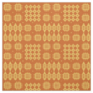 Welsh Faux Tapestry Brick on Yellow Pattern Fabric