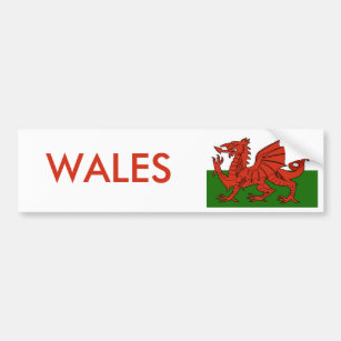 Welsh Flag Bumper Sticker