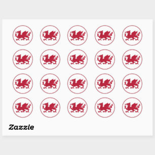 Welsh Flag Classic Round Sticker