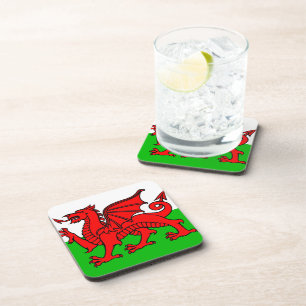 Welsh flag coaster