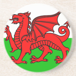 Welsh flag coaster