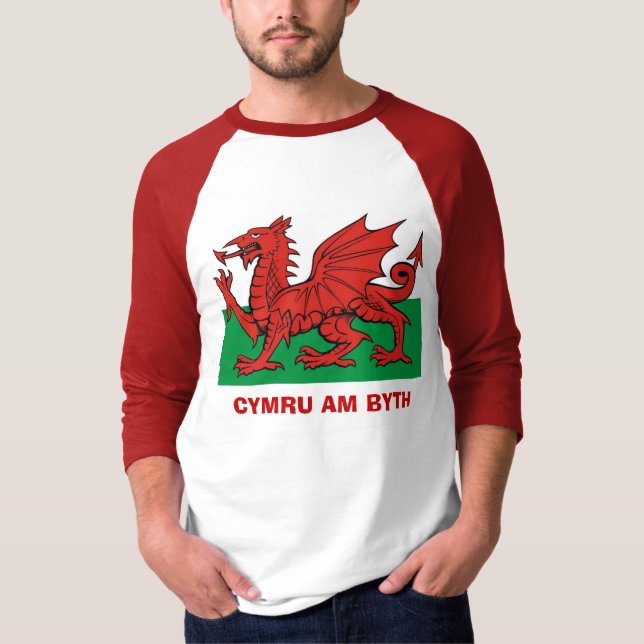 Welsh flag, Cymru am byth T-Shirt (Front)