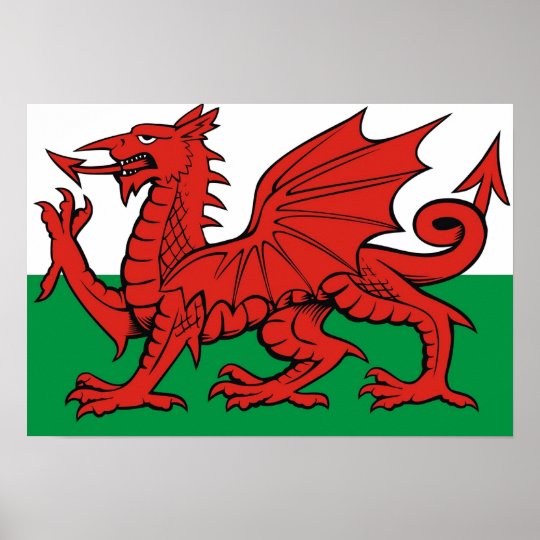 Drapeau Du Pays De Galles (3 Pieds X 2 Pieds) - Dragon Rouge Sur Fond Vert Et Blanc - Pour St David's Day, Supporter