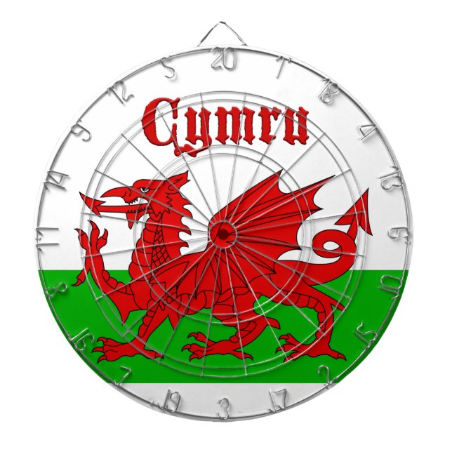 Welsh Flag Cymru Dartboard (Front)