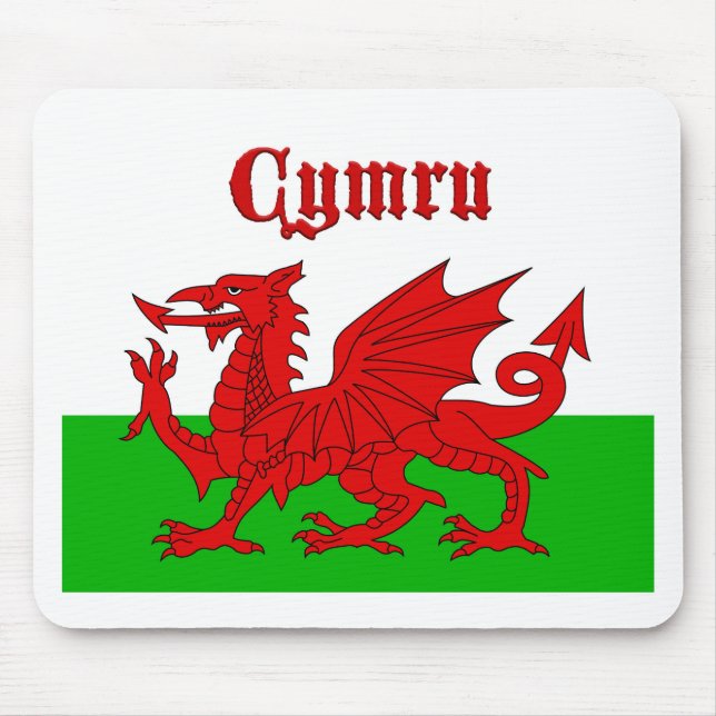 Welsh Flag Cymru Mouse Mat (Front)