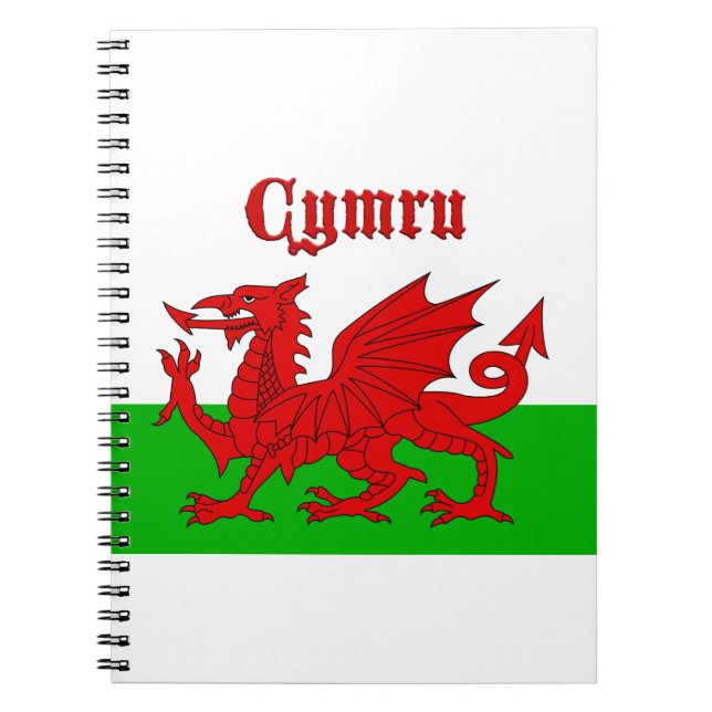 Welsh Flag Cymru Notebook (Front)