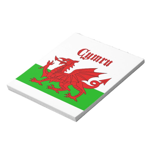 Welsh Flag Cymru Notepad (Rotated)