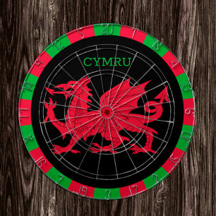 Welsh Flag Dartboard & Wales darts / game board