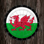 Welsh Flag Dartboard & Wales darts / game board<br><div class="desc">Dartboard: Wales & Welsh flag darts,  family fun games - love my country,  summer games,  holiday,  fathers day,  birthday party,  college students / sports fans</div>