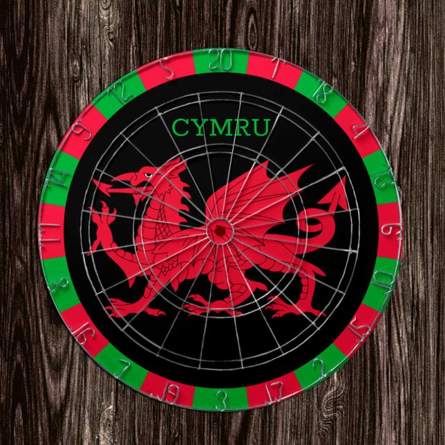 Welsh Flag Dartboard & Wales darts / game board (Creator Uploaded)