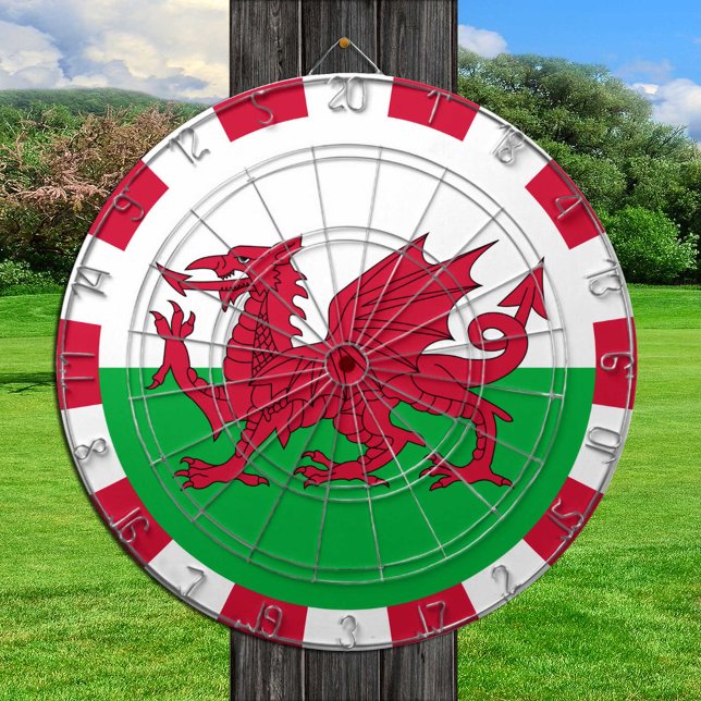 Welsh Flag Dartboard & Wales darts / game board (Creator Uploaded)