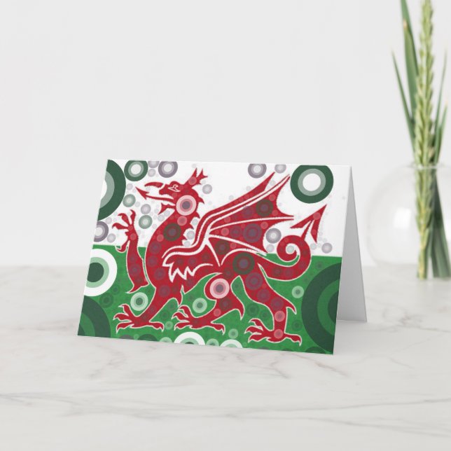 Welsh Flag Design Card (Front)