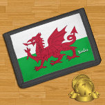 Welsh flag fashion, Wales patriots / sports Trifold Wallet<br><div class="desc">WALLETS: Wales & Welsh Flag "Cymru" fashion - love my country,  travel gifts,  grandpa birthday,  national patriots / sports fans</div>