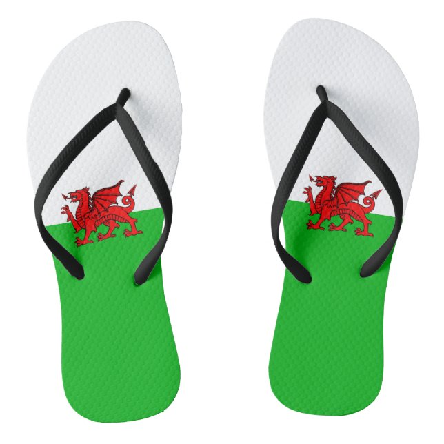 Welsh flag flip flops (Footbed)