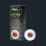 Welsh flag golf balls<br><div class="desc">Classic flag of Wales,  patriotic pattern</div>