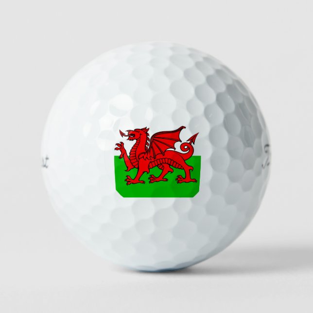 Welsh Flag Golf Balls (Front)