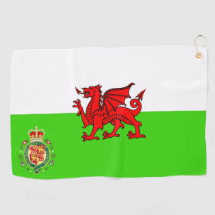Welsh flag golf towel