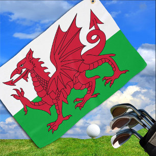 Welsh Flag & golf Wales - Cymru /sports Cardiff Golf Towel
