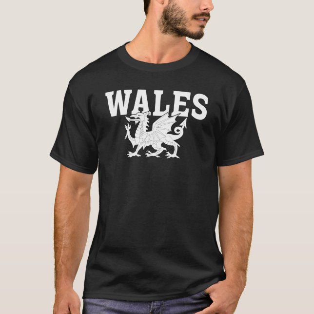 Welsh Flag Home Pride Wales T-Shirt (Front)