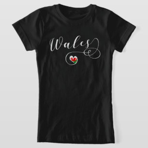 Welsh Flag In Heart, Wales T-Shirt