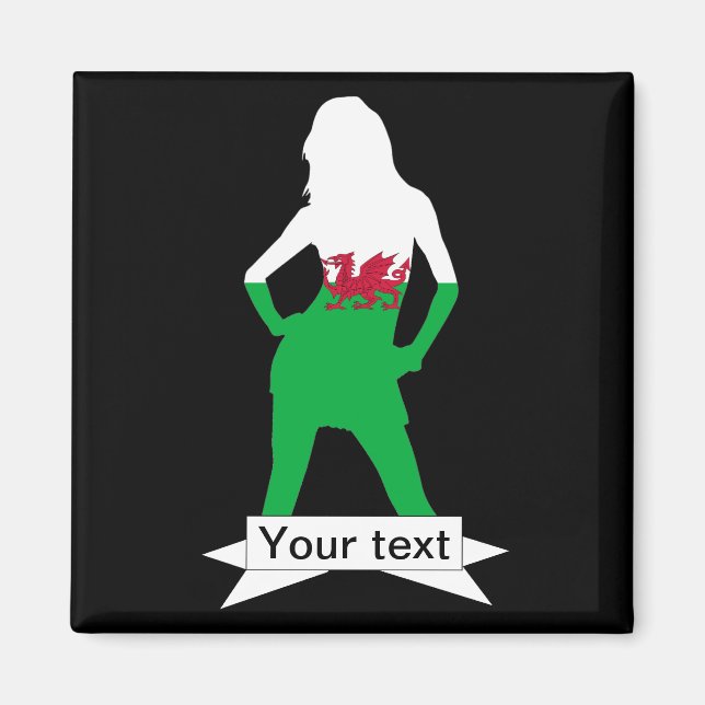 Welsh flag magnet (Front)