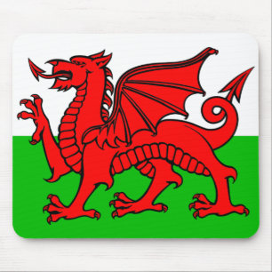 Welsh flag mouse mat