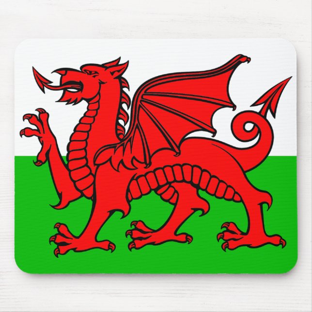 Welsh flag mouse mat (Front)