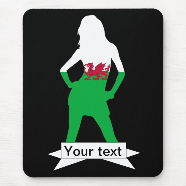 Welsh flag mouse mat (Front)